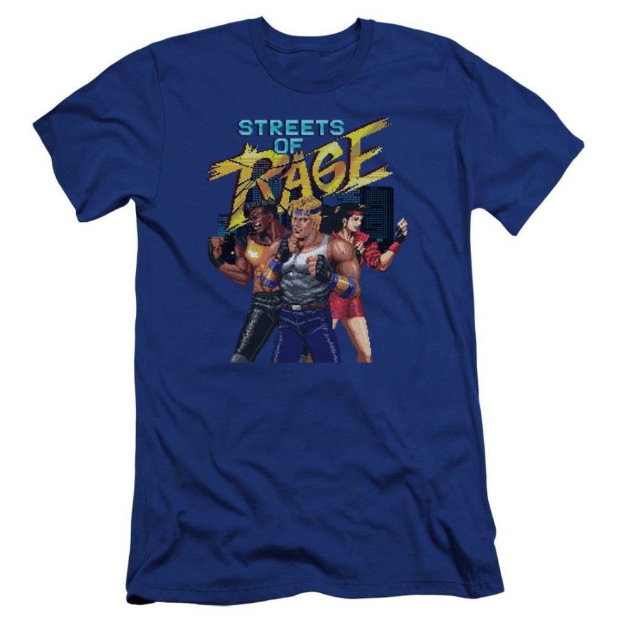 Apparel Trevco | Streets Of Rage Character Blue Tee