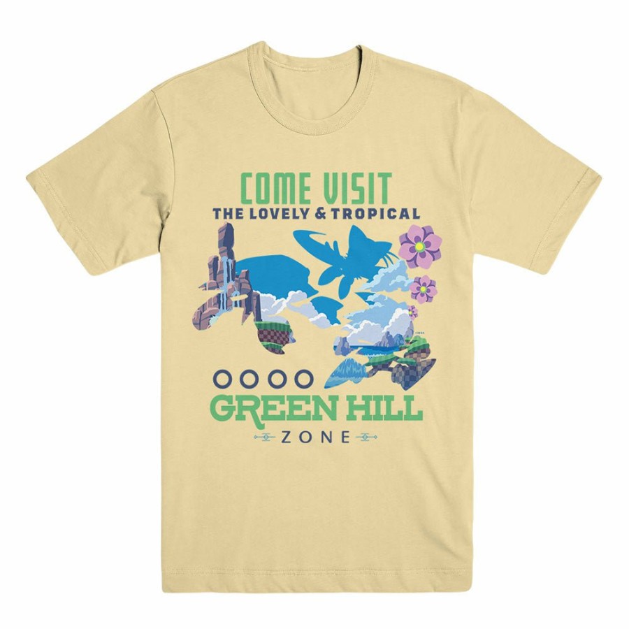 Apparel SwiftPOD LLC (D2 America) | Come Visit Green Hill Zone Yellow Tee Shirt