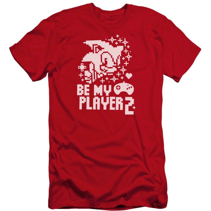 Apparel Trevco | Sonic Classic Be My Player 2 Red Tee