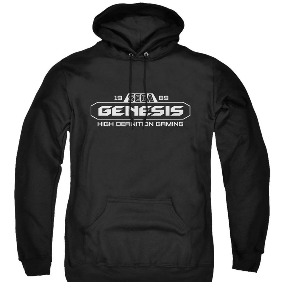 Apparel Trevco | Sega Genesis White Logo Black Hoodie