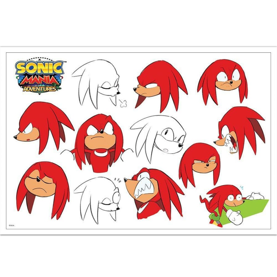 Home Decor EZ Prints Holdings, Inc. (Thre | Sonic Mania Adventures Knuckles Model Sheet Exclusive Poster