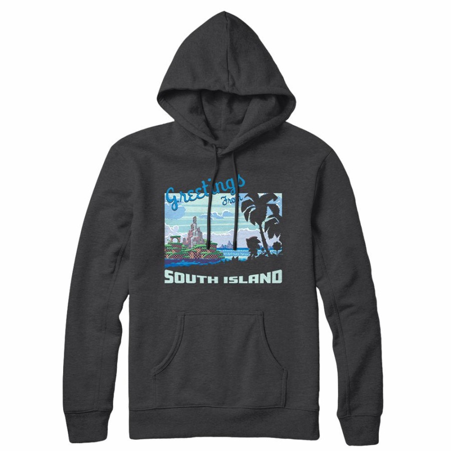 Apparel SwiftPOD LLC (D2 America) | Greetings From South Island Charcoal Hoodie