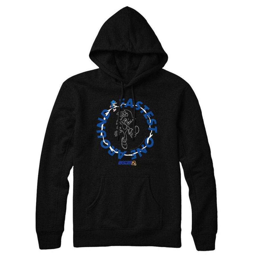 Apparel SwiftPOD LLC (D2 America) | Sonic 2 Fastest One Around Black Hoodie