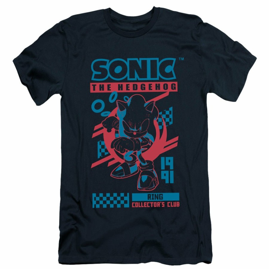 Apparel Trevco | Sonic Ring Collector'S Club Navy Tee