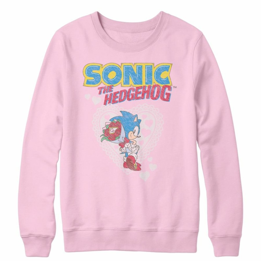 Apparel SwiftPOD LLC (D2 America) | Sonic The Hedgehog Bouquet Crewneck Sweatshirt