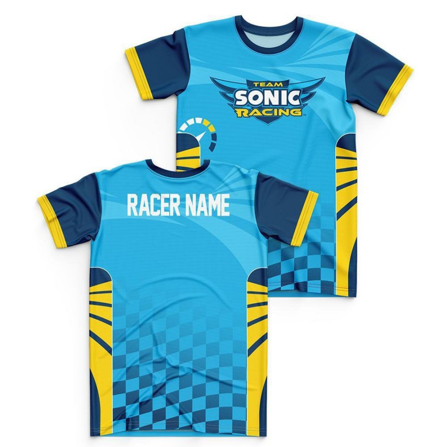 Apparel Savicustoms.com | Team Sonic Racing Team Sonic Personalized Jersey Style Tee