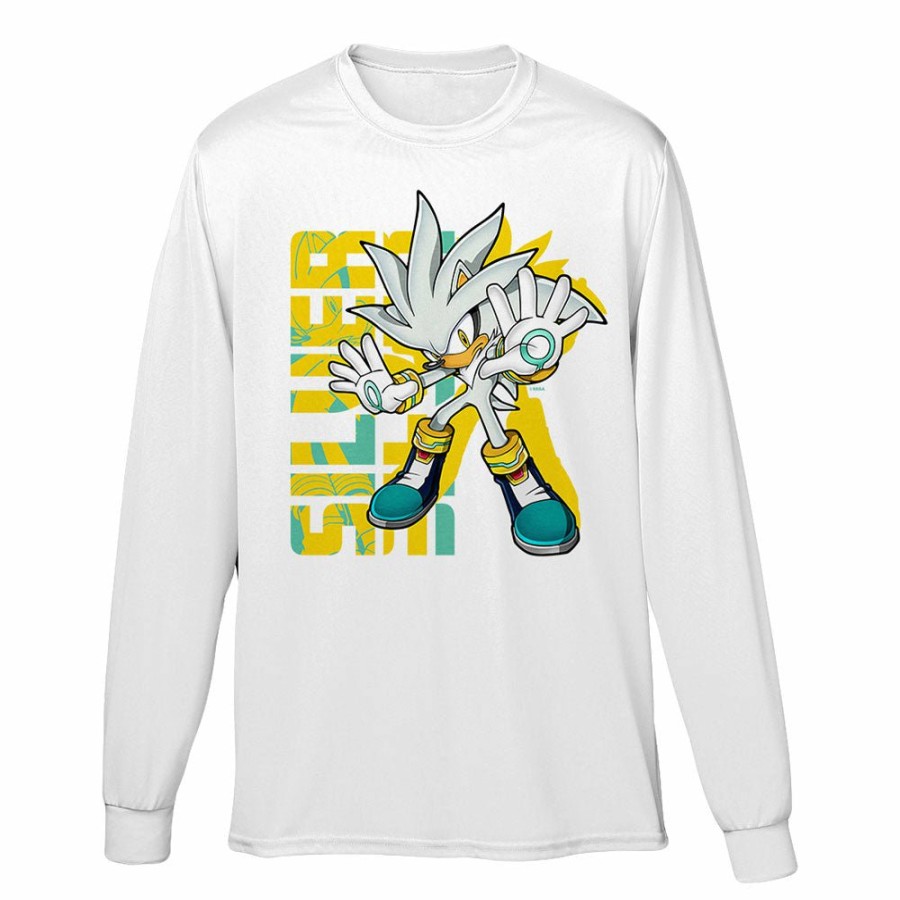 Apparel SwiftPOD LLC (D2 America) | Silver Name White Long Sleeve Tee