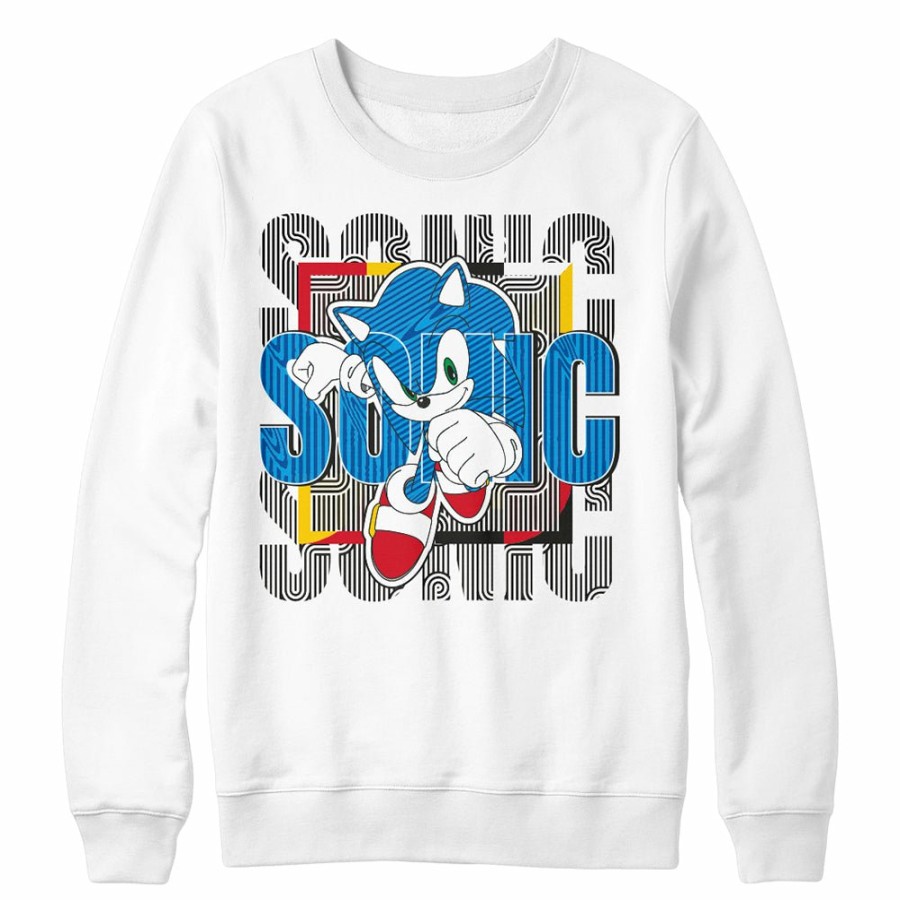 Apparel SwiftPOD LLC (D2 America) | Sonic Jump White Crewneck