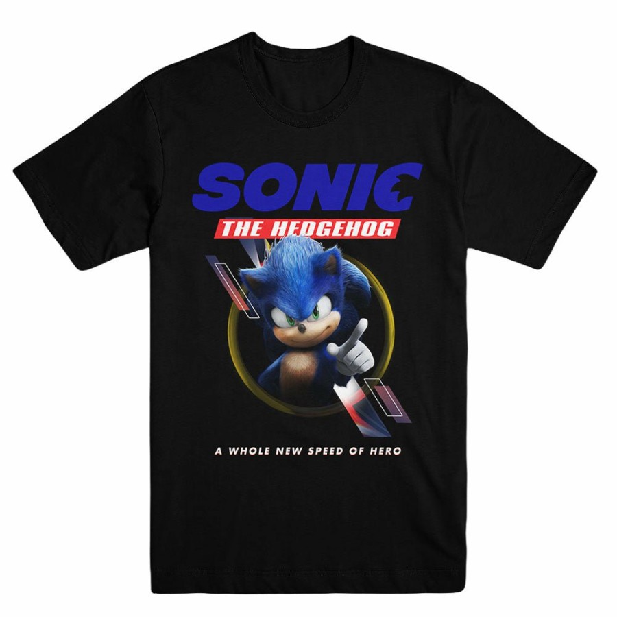 Apparel Intercompany (AMLP) to (Ink) V | Sonic The Hedgehog Movie Pose Tee