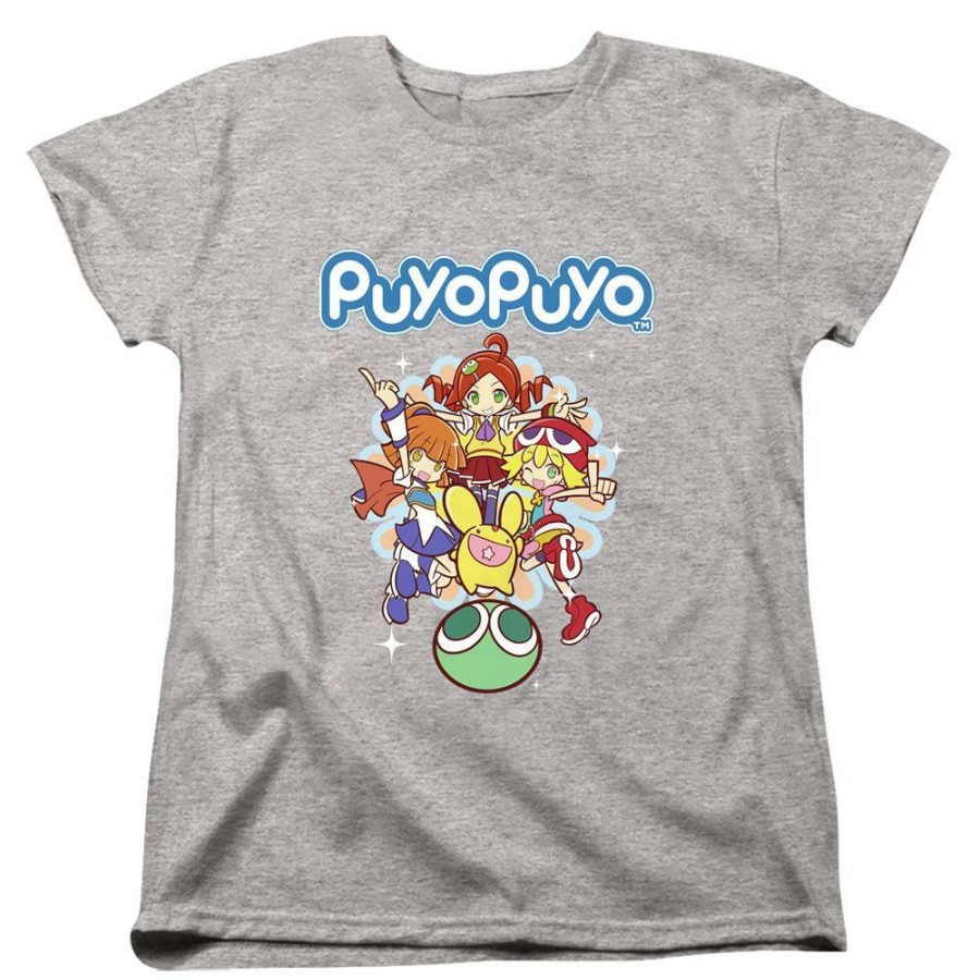 Apparel Trevco | Puyo Puyo Champions Characters Women'S Heather Grey Tee