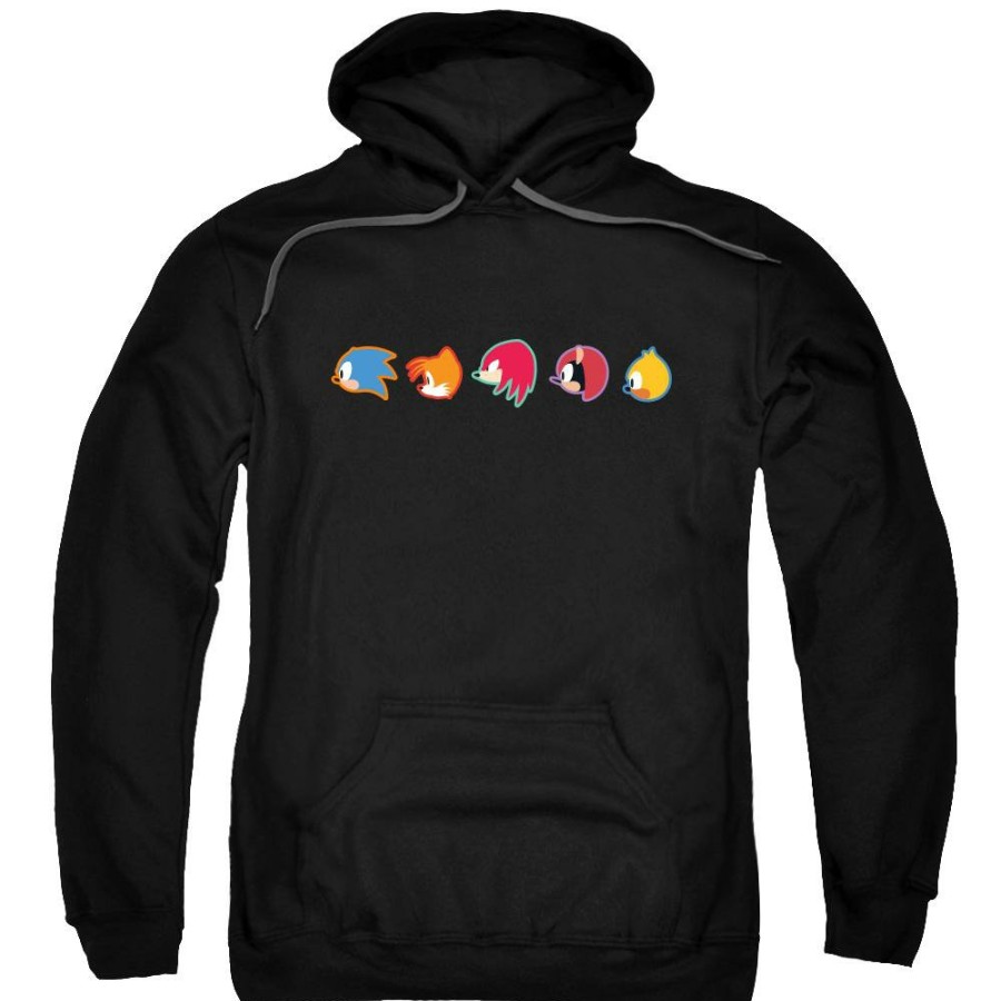 Apparel Trevco | Sonic Mania Plus Character Head Black Hoodie