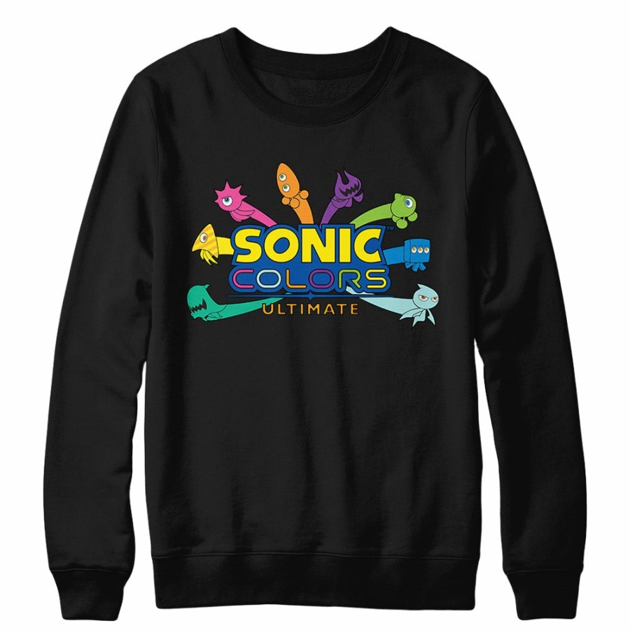 Apparel SwiftPOD LLC (D2 America) | Sonic Colors Wisps Black Crewneck