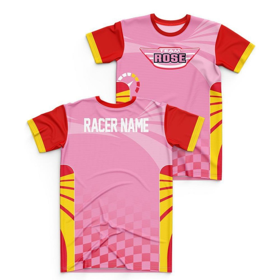 Apparel Savicustoms.com | Team Sonic Racing Team Rose Personalized Jersey Style Tee