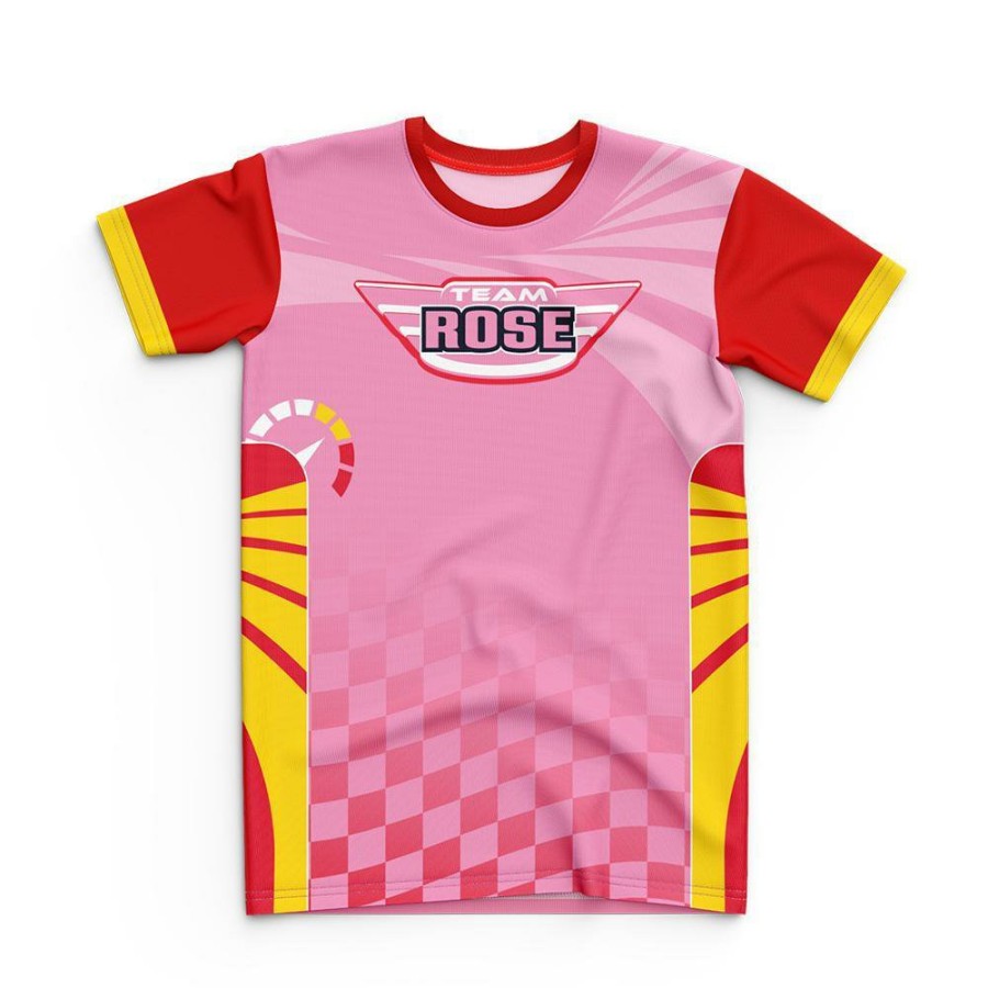 Apparel Savicustoms.com | Team Sonic Racing Team Rose Personalized Jersey Style Tee