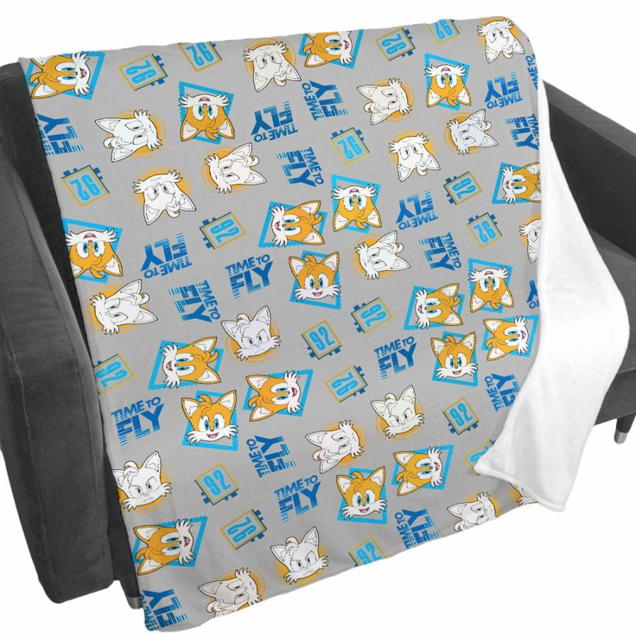 Home Decor Catalyst Fabric Solutions | Tails Time To Fly Fleece Blanket From Sonic The Hedgehog