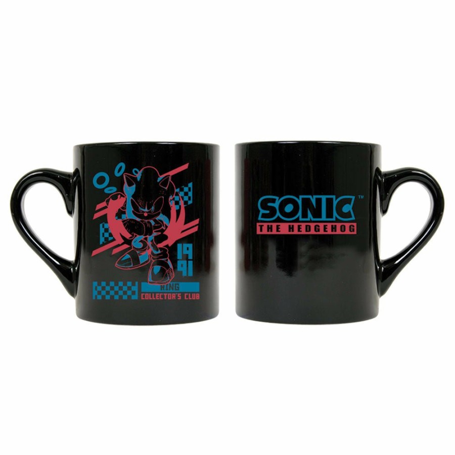 Home Decor EZ Prints Holdings, Inc. (Thre | Sonic The Hedgehog Ring Collectors Club Black Mug